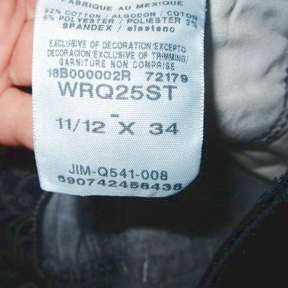 Wrangler Q-Baby Booty Up Jean Shorts Size 12 Bermuda Cut Offs Stretch Denim Stud - Picture 7 of 10